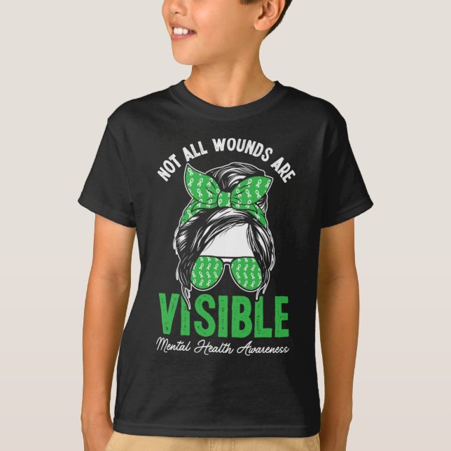 Camiseta No Todas Las Heridas Son Visibles Y Difíciles Para (Anverso)