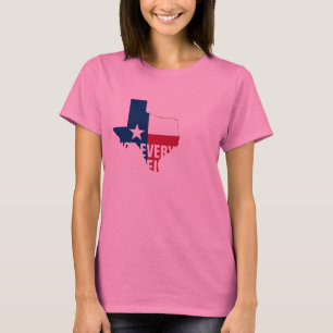 Camiseta no todo es plano en texas tamaño pecho humor
