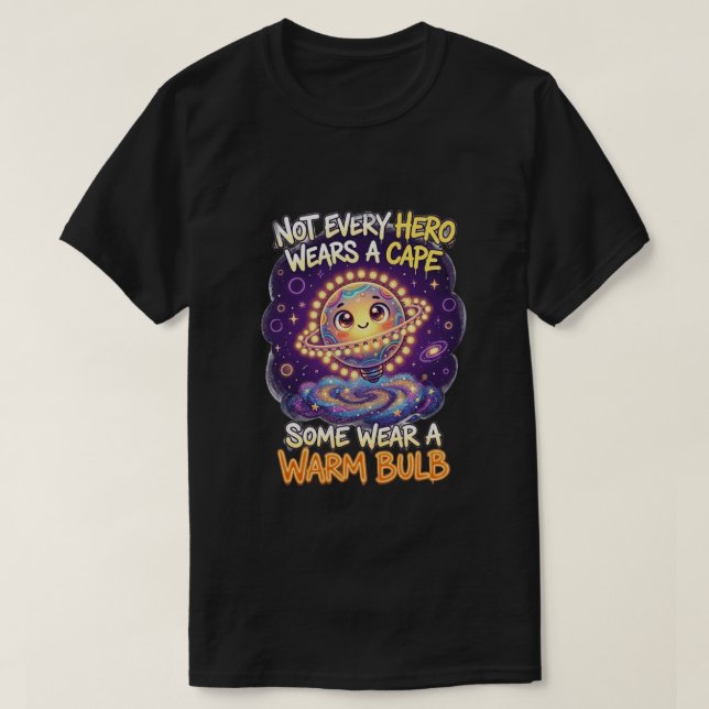 CAMISETA NO TODO HÉROE USA CAPA (Diseño del anverso)