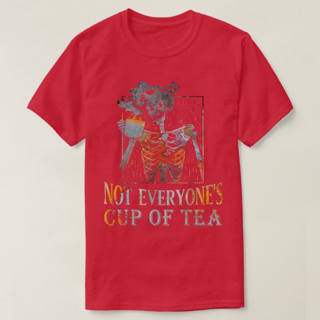 Camiseta No todos en la Copa de Té Skeleton tomando Vinta (Diseño del anverso)