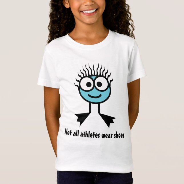 Camiseta No todos los atletas llevan los zapatos - carácter (Anverso)