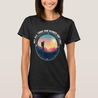 Camiseta No todos los que caminan se pierden senderismo al