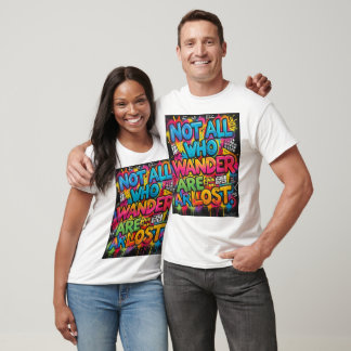 Camiseta No Todos Los Que Vagan Están Perdidos Graffiti Mot