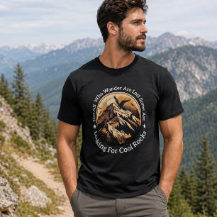 Camiseta No Todos Los Que Vagan Están Perdidos, Rocas Retro