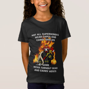 Camiseta No todos los superhéroes... bombero