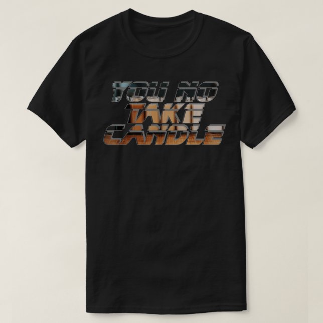 Camiseta No Tome Velas (Diseño del anverso)