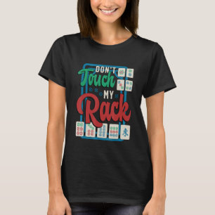 Camiseta No toque mi juego de mesa Mahjong con cierre de ra