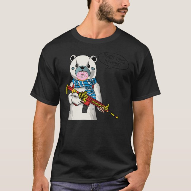 Camiseta No Toque Mi Panda De Teléfono Con El Tahir Clásico (Anverso)