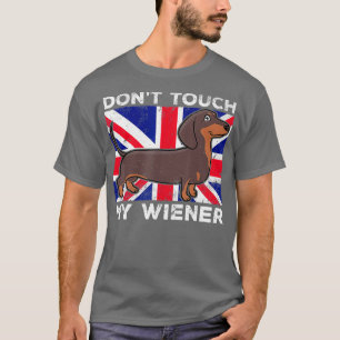 Camiseta No toques a mi perro de Weiner Wiener británico p