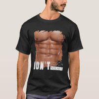 No toques mi Abs Funny Fake Ripped Seis Pack Abs