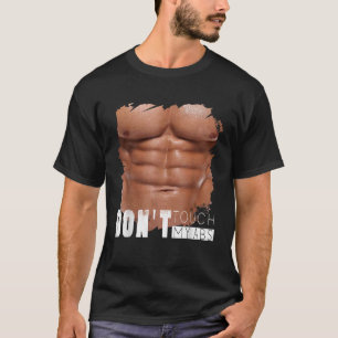 Camiseta No toques mi Abs Funny Fake Ripped Seis Pack Abs