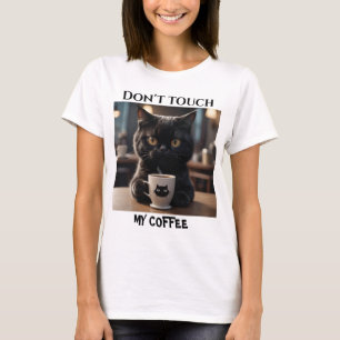 Camiseta No toques mi café divertido