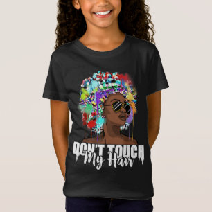 Camiseta No toques mi pelo afro natural del pelo negro hist