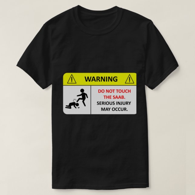 Camiseta ¡No toques mi Saab! (Diseño del anverso)