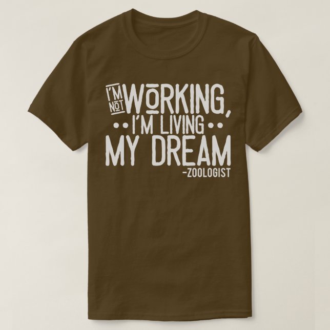 Camiseta No Trabajo Con Mi Sueño (Diseño del anverso)