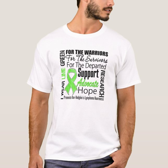 Camiseta No TRIBUTO de la cinta de la verde lima del (Anverso)
