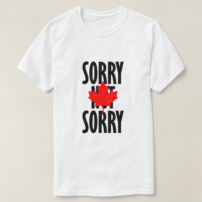 Camiseta No triste triste (versión canadiense) (Diseño del anverso)