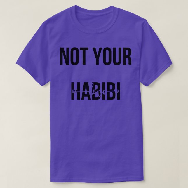 Camiseta no tu habibi (Diseño del anverso)