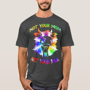 Camiseta No tu mamá, no tu leche, canto vegetariano gracios