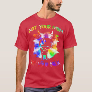 Camiseta No tu mamá, no tu leche, canto vegetariano gracios