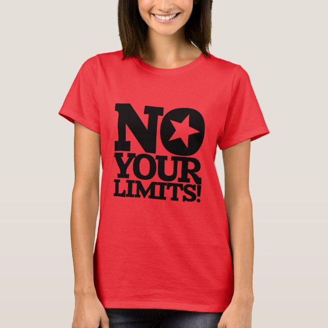 Camiseta ¡No Tus Límites! Texto negro (Anverso)