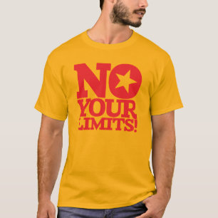 Camiseta ¡No Tus Límites! Texto rojo