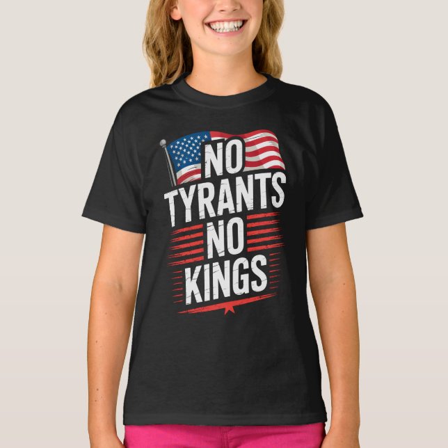 Camiseta No Tyrants No Kings Patriotic Freedom Activism Tee (Anverso)