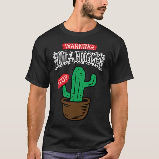 Camiseta No un cactus divertido del hugger introverts (Anverso)