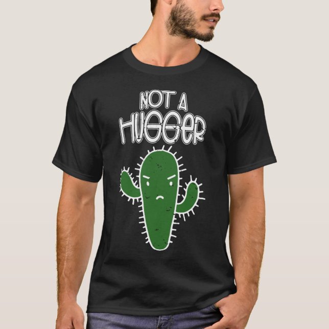 Camiseta No un cactus divertido del hugger introverts (Anverso)
