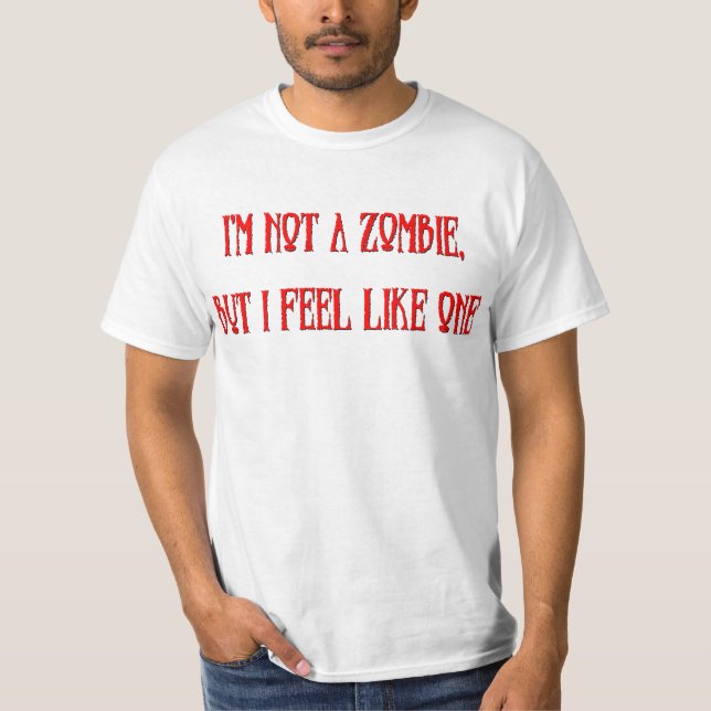 Camiseta No un zombi (Anverso)