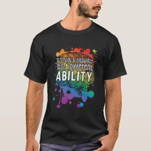 Camiseta No Una Discapacidad Un Autismo De Habilidad Difere