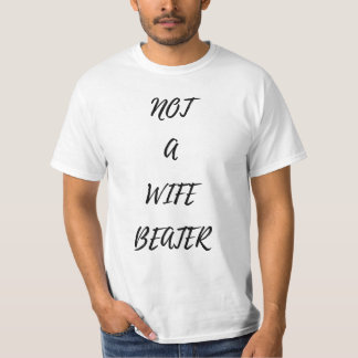 Camiseta No una esposa golpea blanco