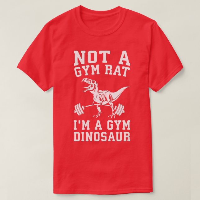 Camiseta No Una Rata De Gimnasio, Soy Un Gimnasio, Dinosaur (Diseño del anverso)