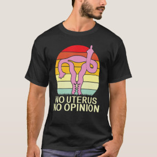 Camiseta No Uterus No Opinión Uterus Mostrando Dedos Median