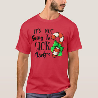 Camiseta No va a lamer a su amigo de Candy Cane Bow