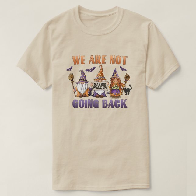 Camiseta No vamos a volver a Harris '24 Gnomes de Halloween (Diseño del anverso)