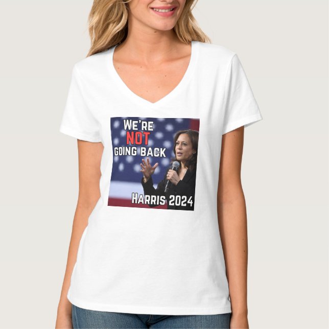 Camiseta No vamos a volver a Kamala Harris 2024 Photo Tee (Anverso)