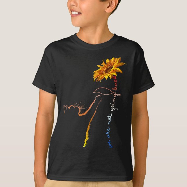 Camiseta No van a regresar un gato lindo girasol Kamala-har (Anverso)