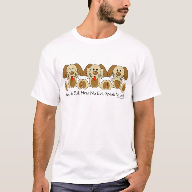 Camiseta No vea ningún perrito malvado (Anverso)