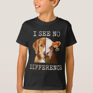 Camiseta No Veo Diferencia Vegetariana Vega Vaca Y Perro L