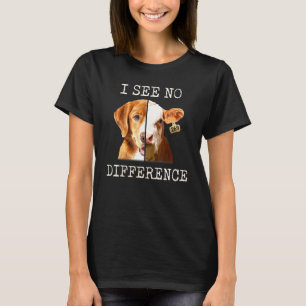 Camiseta No Veo Diferencia Vegetariano Vegano Vaca Y Perro