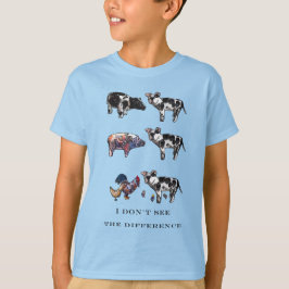 Camiseta No veo la diferencia, animales de granja