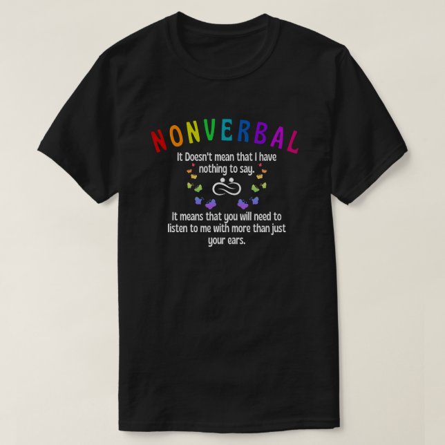 Camiseta No verbal (Diseño del anverso)