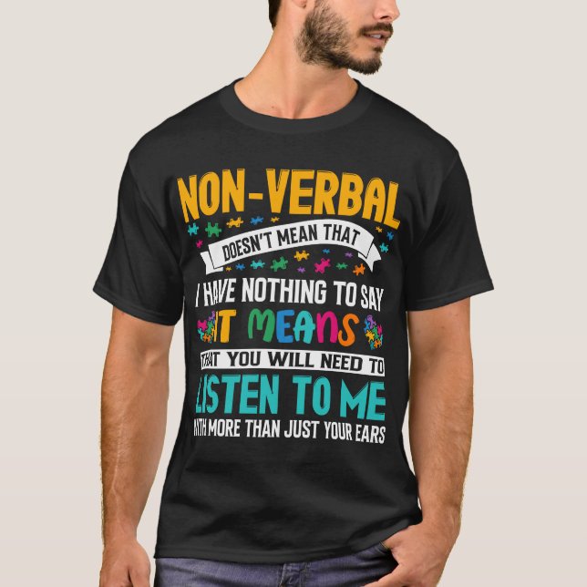 Camiseta No verbal no significa que no tenga nada que decir (Anverso)