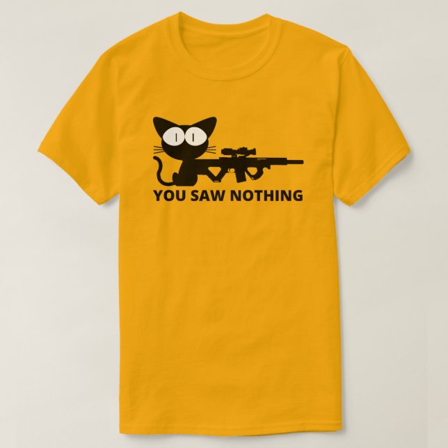 Camiseta No Viste Nada Gato  (Diseño del anverso)