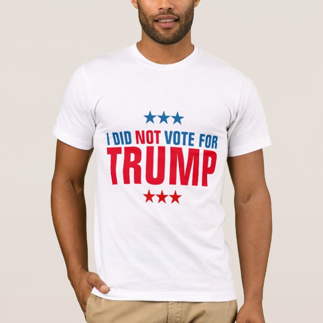 Camiseta No voté por Trump (Anverso)