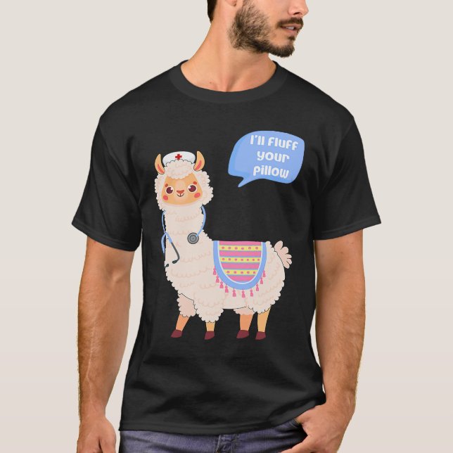 Camiseta No voy a arruinar tu almohada, pero la Alpaca hier (Anverso)