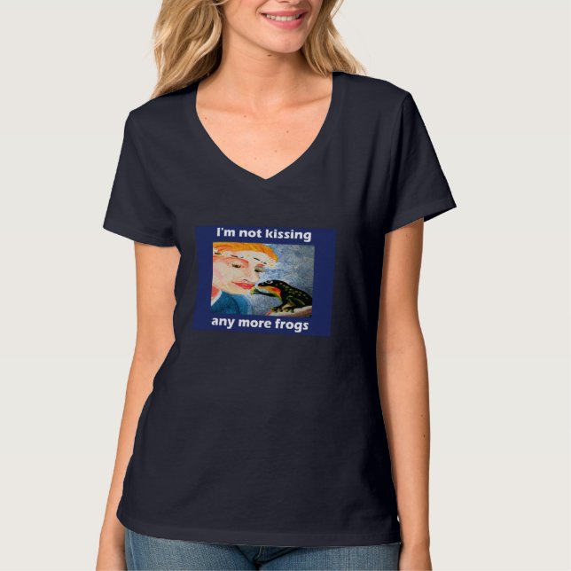 Camiseta No voy a besar más ranas (Anverso)