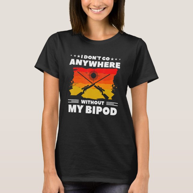 Camiseta No voy a ninguna parte sin mi Bipod Coyote Huntin (Anverso)