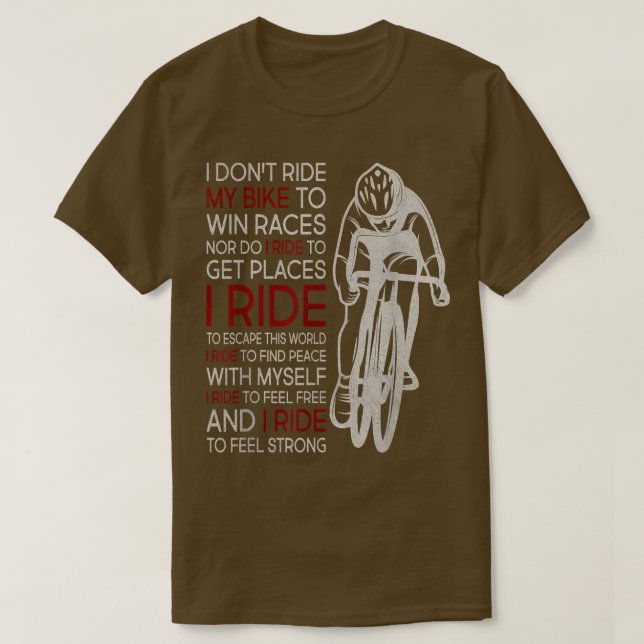 Camiseta No voy en bicicleta para ganar carreras (Diseño del anverso)